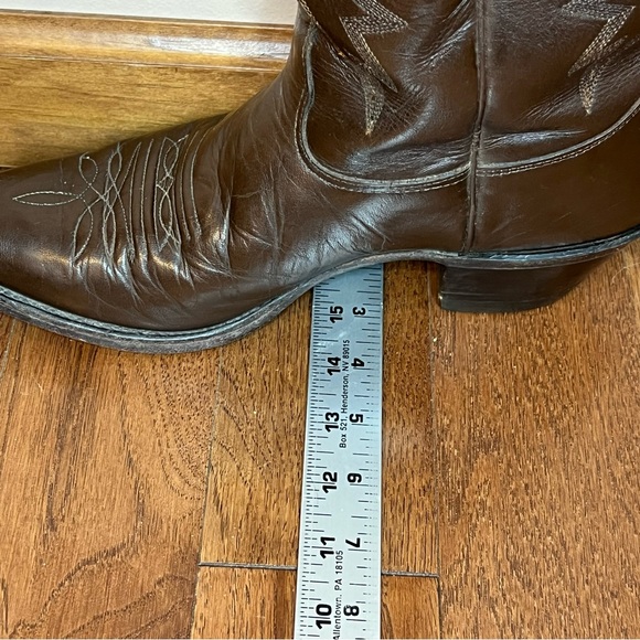 Nocona vintage brown cowboy boots size 9.5 Women’s 9 1/2 S91 - Picture 14 of 16